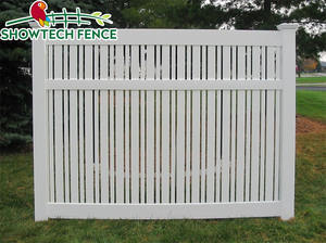 รั้วพีวีซีกึ่งส่วนตัว, รั้วตกแต่งกันน้ำสำหรับกลางแจ้ง, รั้วไวนิลแบบเสียบสำหรับสนามหญ้าหน้าบ้าน - Product Image 3