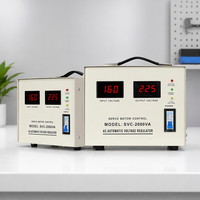 Régulateur de tension automatique monophasé pour l'Amérique du Sud, servomoteur AC 2000VA 220V, stabilisateur de tension avec affichage numérique CE