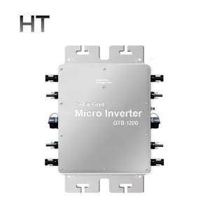 HT 1200W 1400W 1600W DC Inverter Saída AC Painel Solar Micro Inversor Com VDE CE IEC FC ROHS para Micro Usina de Energia Solar