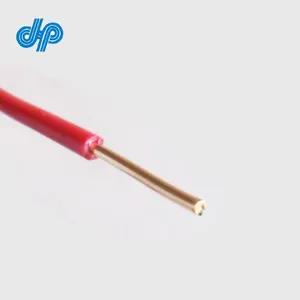 Aislamiento de PVC de 1,5mm 2,5mm 4mm 5mm 6mm sólido núcleo único Conductor de cobre Cable