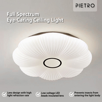 Plafonnier Moderne Simple et Dimmable en Forme de Fleur, Fournisseur en Gros, 12W 18W 24W, Lampe de Plafond Ronde en Acrylique pour Chambre à Coucher