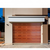 Porte de garage moderne en alliage d'aluminium antivol avec surface finie, porte coulissante automatique à enroulement