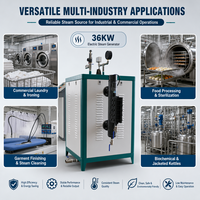 Generator Uap Listrik Otomatis Penuh 36KW 0.6MPa Tekanan Tinggi Bebas Inspeksi Boiler Uap Kontrol Layar Sentuh PLC 98%