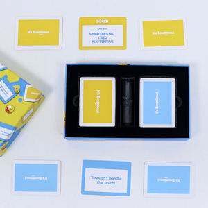 Impresión personalizada 200 tarjetas Amistad Risa Llorando Es Emocional Fácil Juego de cartas divertido para la familia Noches de fiesta para adultos - Product Image 5