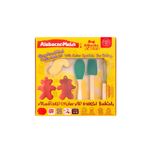 Juego de moldes para galletas de jengibre con cortador, espátula y batidor para hornear - Product Image 2