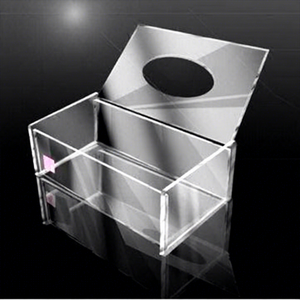Caja de pañuelos, caja de servilletas de acrílico transparente de nuevo estilo, caja de pañuelos de acrílico transparente/servilletero - Product Image 1