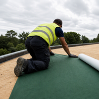 Membrane de toiture hydrofuge/respirante en feutre - 1,5 m x 50 m avec certification CE