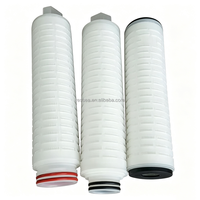 Cartouche filtrante plissée en PP de 10 pouces, fabricant DOE, 0,2 micron, pour filtration d'eau industrielle