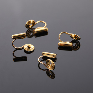 <b>Clip</b>-on Earrings Spiral Design Gold Silver Women's Everyday Wear No Piercing <b>Ear</b> <b>Clips</b> Invisible Painless Accessories - Product Image 2