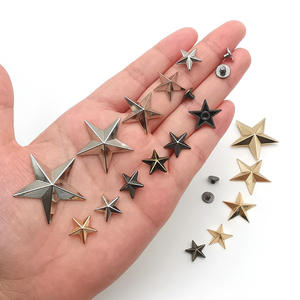 Rivets <span class=keywords><strong>à</strong></span> vis en alliage plaqué anti-rouille en forme d'étoile <span class=keywords><strong>à</strong></span> cinq branches pour accessoires vestimentaires - Product Image 4