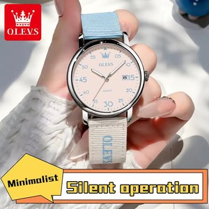  Relojes de Pulsera de Cuarzo con Fecha, Resistentes al Agua, Luminosos, con Correa de Nailon, Originales, Casuales, de Moda, para Estudiantes, 2997 Reloj - Product Image 4