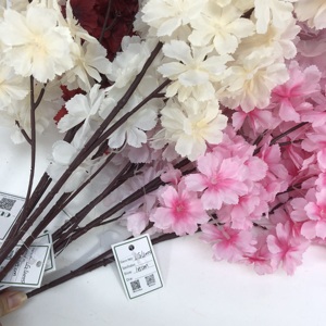 EG-F0021 Vente en gros Prix compétitif pas cher Fleurs de cerisier artificielles Real Touch Fleurs pour la décoration de mariage - Product Image 1