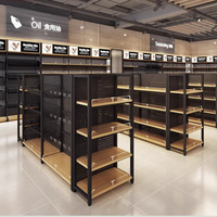 Nouveaux rayonnages métalliques légers pour supermarchés, présentoirs idéaux pour l'agencement des épiceries et des supermarchés, conception pour mini-marchés et boutiques.