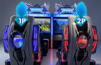 Machine de jeu de tir d'arcade, simulateur de vol de chasseur aérien Tomcat, borne de tir avec éclairage LED pour parc d'attractions