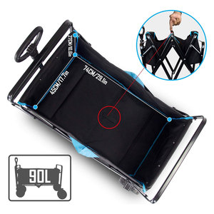 GT2140 Chariot de camping pliable à plate-forme à quatre roues avec auvent pour jardin extérieur et plage - Product Image 3