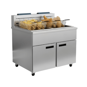 <span class=keywords><strong>Friteuse</strong></span> professionnelle au <span class=keywords><strong>gaz</strong></span> sur pied Core <span class=keywords><strong>Pro</strong></span>, 4 paniers, design à 2 réservoirs, en acier inoxydable, certifiée ETL CE, pour restaurant - Product Image 2