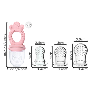 Sucette d'alimentation en silicone de qualité alimentaire pour bébé 0-12 mois sans BPA, kit nouveau-né avec poignée, cuillère distributrice, couvercle, débit <span class=keywords><strong>lent</strong></span>, compatible lave-vaisselle - Product Image 4