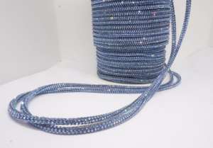 Tali Sepatu Kristal Dekoratif 6 Baris, Tali DIY Berlian Air, Tali Warna-warni Berkilau, Tabung Bulat Kaca, untuk Pakaian dan Tas - Product Image 4