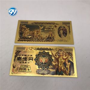 24 Designs Japon Anime <span class=keywords><strong>Saint</strong></span> <span class=keywords><strong>Seiya</strong></span> Chevaliers d'Or 10000 Yen Billets de Banque en Plastique Doré pour Collection Souvenir - Product Image 5