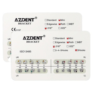 Azdent โลหะ Bondable มินิโรททันตกรรมจัดฟันวงเล็บสำหรับขาย - Product Image 1