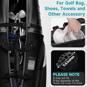 High Quality Polyester Waterproof Hard Case Lightweight Golf Travel <b>Bag</b> with Wheels for <b>Airplane</b> Use - Product Image 4