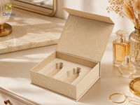 Boîte à parfum en carton rigide avec logo personnalisé, fabrication directe d'usine, design de couvercle et de base, doublure en éponge, emballage cadeau haut de gamme pour parfum