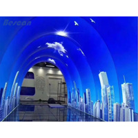 BESCAN P2.5 led tunnel de temps 3D Creative Full Color HD Incurvé Led Vidéo Mur Écran D'affichage Pour Le Divertissement et Spots scéniques