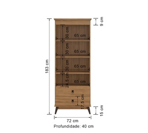 Aparador Moderno Estilo Retro Decibel DB-CR322 con 2 Puertas de Vidrio y 2 Cajones, Listo para Armar, Mueble para Comedor - Product Image 3