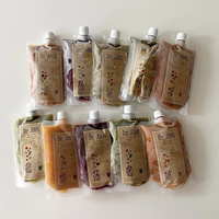 Pochettes souples personnalisées transparentes de qualité alimentaire imprimées pour boissons liquides, lait, bière, café, avec bec verseur