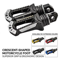 Repose-pieds arrière universels en alliage d'aluminium CNC à forme de croissant multiples pour la plupart des motos