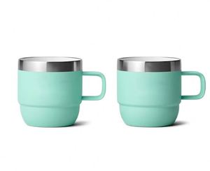Mug à café générique de 6 oz en acier inoxydable 304, mug isotherme avec poignée pliable, mini tasse à café pour la maison ou le bureau, personnalisable - Product Image 6