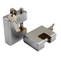Cadenas rectangulaire de haute sécurité en acier chromé de qualité supérieure avec corps en laiton et couvercle en acier blindé 80 mm