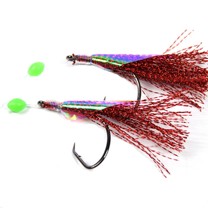 Set da Pesca in Mare all'Ingrosso, Rig Flasher 5/0 con Supporto in Schiuma, Confezione Blister, Rig Sabiki Rosso e Blu per Pesca in Mare - Product Image 1