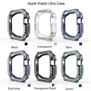 Nouveau design TPU translucide pour <span class=keywords><strong>Apple</strong></span> <span class=keywords><strong>watch</strong></span> cadre de protection multicolore couverture optionnelle 40/44/41/<span class=keywords><strong>45</strong></span>/49mm - Product Image 2