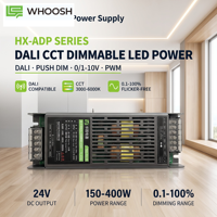 Alimentation LED sans ventilateur à tension constante 24V 5A 150W dimmable WHOOSH DALI IP20 pour intérieur