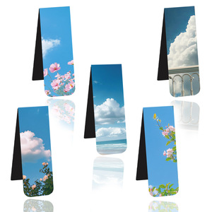 Offre Spéciale 5pcs PVC signet magnétique frais scénique bleu ciel blanc nuages conception pour étudiants et enseignants - Product Image 2