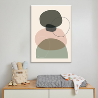 Lignes géométriques abstraites inspirées de Picasso moderne toile Art mural peinture en aérosol décorative de luxe Morandi couleurs huile moyenne