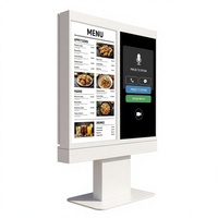 Panneau de menu numérique pour drive-thru, écran LCD couleur extérieur, interphone audio bidirectionnel, système de commande tactile IP65, graphiques animés