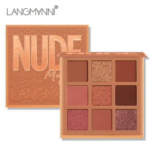 Langmanni <strong>huda</strong> Nude Desert Eyeshadow Palette Shimmer Matte Long-Lasting Non-Fly Powder - Product Image 2