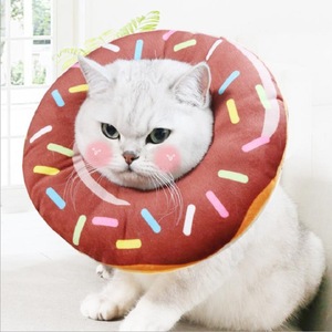 エリザベスカラー（ペット用、猫・犬用）-舐め防止ソフト手術用ヘッドギア、ドーナツ型、メッシュバッグ入り - Product Image 2