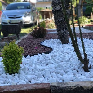 Décoration de jardin en galets de pierre de neige blanche - Product Image 4