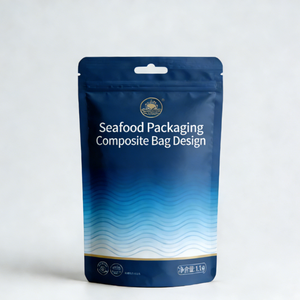 Lebensmittelechte, gravurgedruckte, feuchtigkeitsbeständige, individuell bedruckte, wiederverschließbare Plastik-Standbeutel mit transparentem Fenster für große und kleine Meeresfrüchte - Product Image 4