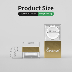 Vente en gros 12.8 ml plastique vide emballage carré compact conteneur de poudre en vrac avec tamis 52mm - Product Image 2