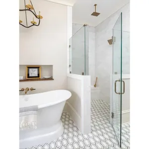 <span class=keywords><strong>Porte</strong></span> de <span class=keywords><strong>douche</strong></span> en verre trempé à battant unique de style italien Charnière carrée à cadre sans cadre en alliage d'aluminium de 8mm pour usage extérieur - Product Image 1