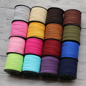 90 metros/rollo DIY fabricación de joyas cuerda de terciopelo sin <span class=keywords><strong>el</strong></span>ástico 3x1,5mm hilo de capas para hilo de joyerí<span class=keywords><strong>a</strong></span> de perlas sin <span class=keywords><strong>el</strong></span>ástico - Product Image 1