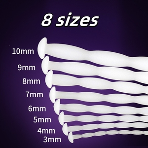 Volwassen seksspeeltje Zachte siliconen urethrale <span class=keywords><strong>plug</strong></span> voor mannen Flexibele sonde 100% waterdicht Intens spelen Climaxcontrole Zwart Wit - Product Image 3