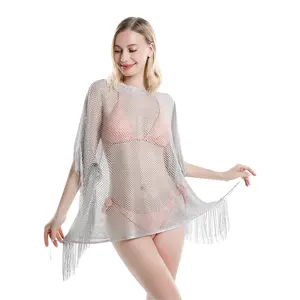 אירופאי סגנון קטן רשת פרינג 'מונוכרום ביקיני צעיף קרם הגנה צעיף אופנה סקסי פיתולים נשים