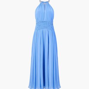 เดรสยาวแบบผูกหลังหลากสไตล์ขายส่งยอดนิยมสำหรับผู้หญิง ดีไซน์หรูหรา เซ็กซี่ สีพื้น เหมาะสำหรับงานพรอม - Product Image 3