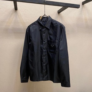 Autentica <span class=keywords><strong>Giacca</strong></span>/<span class=keywords><strong>Camicia</strong></span> Casual 1.1pra BLCG con Logo Triangolare in Metallo per Uomo - Product Image 2