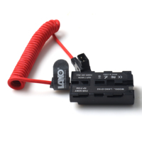 Batterie factice NP-F550 avec câble D-Tap en nylon tressé, conducteur en cuivre étamé, 2 conducteurs, charge rapide 3A pour appareils photo et ordinateurs